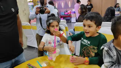 science themed birthday party - I Love Slime Theme